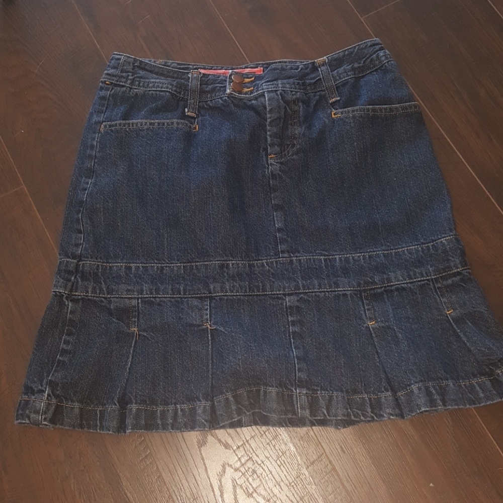 Mossissue jean skirt